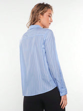 Striped Print Button Front Shirt